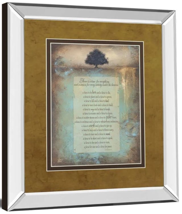 Classy Art Time for Everything by Brit Hallowell Mirror Framed Wall Art-1