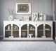 Jofran Inc. Archdale Antique White 6-Door Gothic Arch Accent Cabinet-1