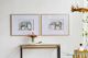 A & B Home 2-Piece Gold/Gray/White Fake Elephant Wall Art Set-2