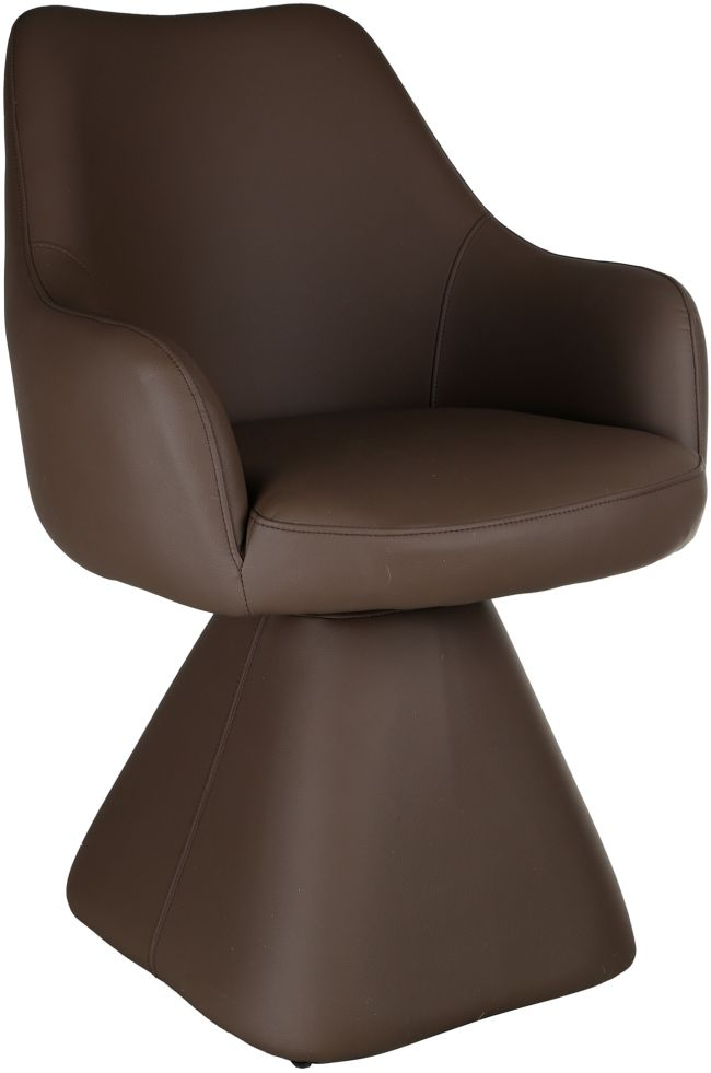 Worldwide Homefurnishings Inc. Caprese Brown Swivel Dining Arm Chair