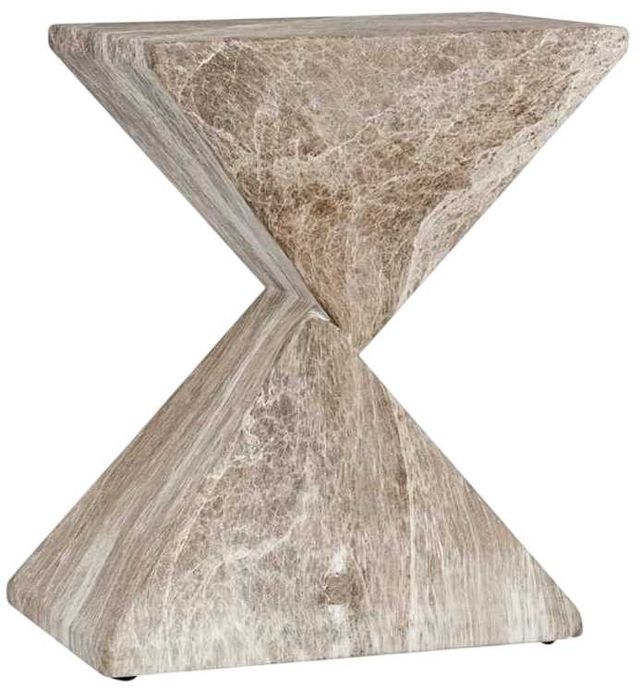 Classic Home Adler Brown/Ivory Concrete Outdoor Accent Table-0