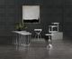 Hooker® Furniture Melange Georgia Gray Side Table with Silver Base-1