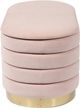 TOV Furniture by TOV Slashed Blush Velvet Lillian Storage Bench-2