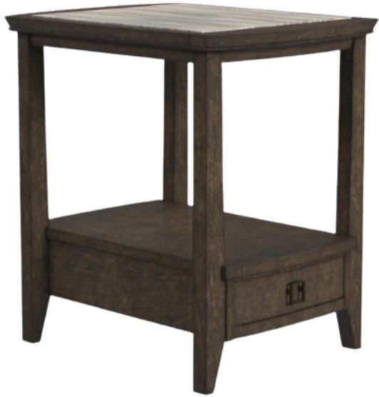 Null Furniture Woodmill Sable Rectangular End Table-0