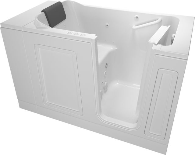 American Standard Luxury Series White Alcove Walk-In Combination Bathtub-2
