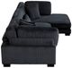 Homelegance® Traverse 3-Piece Black Modular Sectional with Reversible Chaise-2