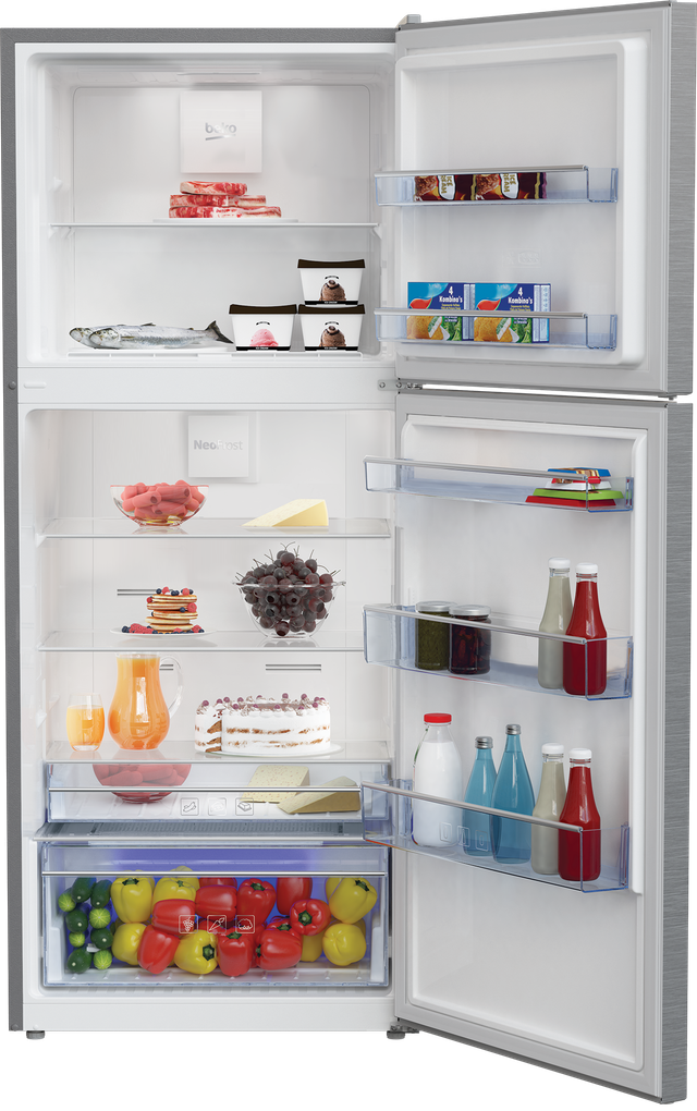 Beko 28" 13.6 Cu. Ft. Fingerprint-Free Stainless Steel Counter Depth Top Freezer Refrigerator-1