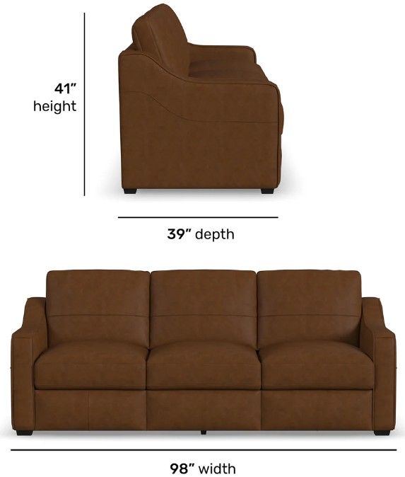 Flexsteel® Hudson Autumn Leather Sofa-2