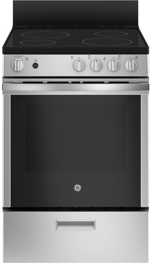 GE® 24" Stainless Steel Freestanding Electric Range-0