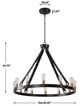Uttermost® Marlow Antique Bronze Circle Chandelier-2
