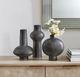 Uttermost® Charcoal Bloom 3-Piece Black Indoor-Outdoor Ceramic Vase Set-3