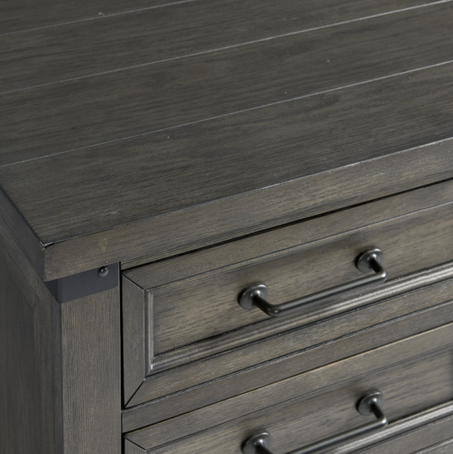 Intercon Foundry Brushed Pewter 66" Executive Desk-2