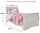 Signature Design by Ashley® Anarasia White Twin Sleigh Bed-1