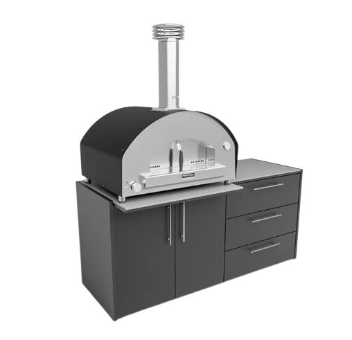Fontana Forni Mangiafuoco 39" Gray Pizza Oven -2