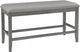 American Wholesale Furniture Seneca Gray Upholstered Counter Height Bench-0