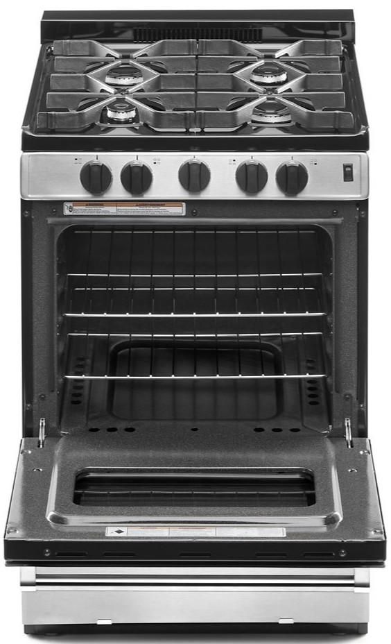 Whirlpool® 24" Stainless Steel Freestanding Gas Range-1