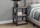 Monarch Specialties Inc. Dark Taupe 26"H Three Tier Black Metal Accent Table-2
