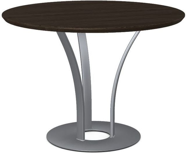 Amisco Customizable Dalia Solid Ash Round Table with Metal Turnip Base-0