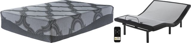 Sierra Sleep® by Ashley® 2-Piece 14" Hybrid and Good Adjustable Base King Mattress Set-0