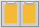 Hestan® AGAD Series 30” Sol Outdoor Double Access Doors-0