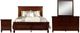 New Classic® Home Furnishings Tamarack 4-Piece Brown Cherry Queen Panel Bedroom Set-0