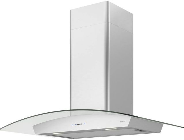 Zephyr Core Collection Ravenna 36" Stainless Steel with Clear Glass Wall Mounted Range Hood-1