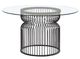 Coaster® Granvia Glass Top Dining Table with Gunmetal Base-0