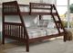 Donco Kids Austin Mission Cappuccino Mission Twin/Full Bunk Bed-1