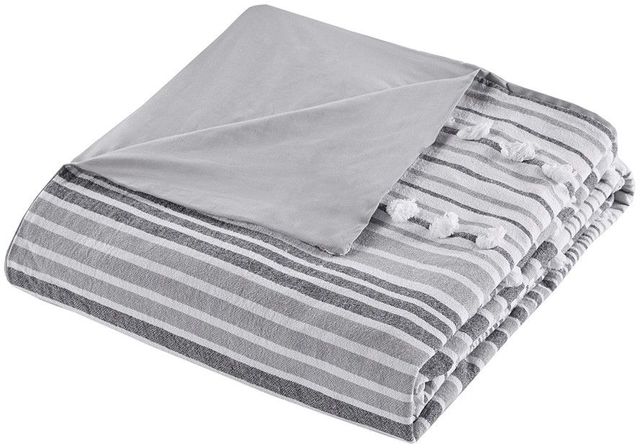 Olliix by Urban Habitat Grey Twin/Twin XL Calum Cotton Jacquard Duvet Cover Set-3