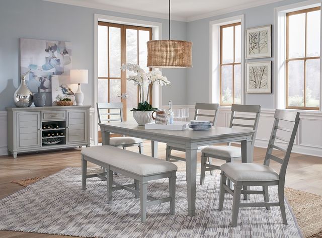 Magnussen Home® Charleston Harbor Gray Dining Bench-1