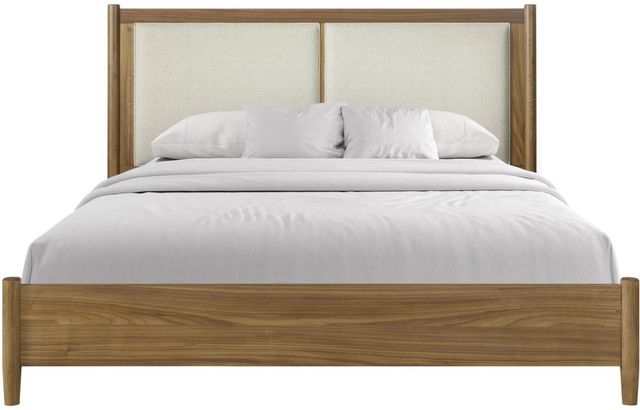 Bernards Memoirs Brown King Upholstered Panel Bed-2