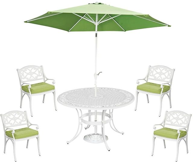 homestyles® Sanibel 6-Piece White Outdoor Dining Set-0