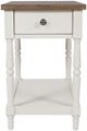 Jofran Inc. Grafton Farms Antique White Power Chairside Table-1