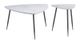 Zuo Modern Cavaldos Set of 2 White Accent Tables with Black Metal Legs -0