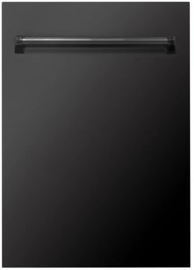 ZLINE Tallac Series 18" Black Stainless Steel Dishwasher Panel-3