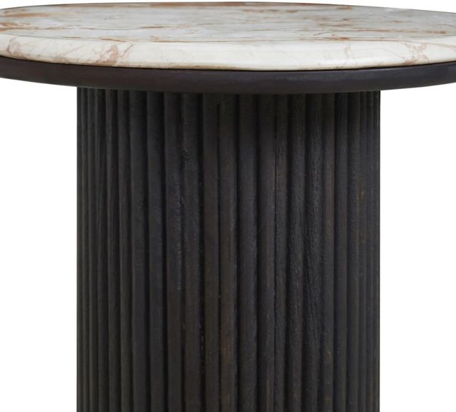 Renwil® Alessio Natural Side Table with Walnut Base-2