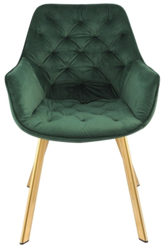 Mazin Furniture Ayami Gold/Green Dining Arm Chair -1
