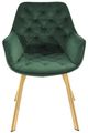 Mazin Furniture Ayami Gold/Green Dining Arm Chair -1
