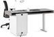 BDI Duo™ 6241 Pedestal Desk-Platinum/Satin Grey Glass-4
