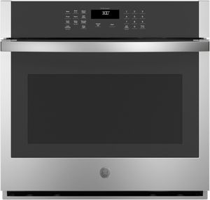 front view of the GE® 30" Stainless Steel Single Electric Wall Oven