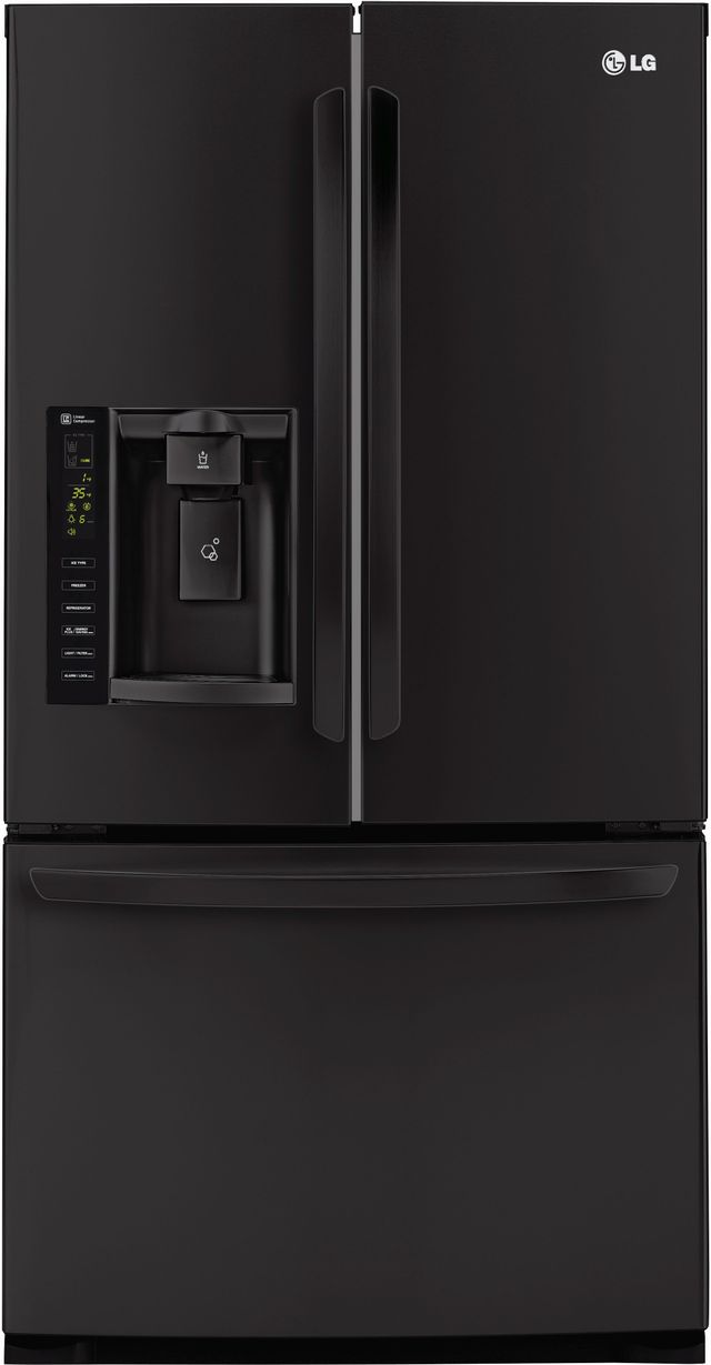 LG 25 Cu. Ft. French Door Refrigerator-Smooth Black-2