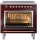 Ilve® Nostalgie II Series 36" Burgundy Pro Style Induction Range-2