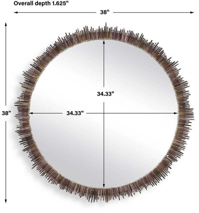 Uttermost® Uttermost Tiger Sea Urchin Brown Round Mirror-1