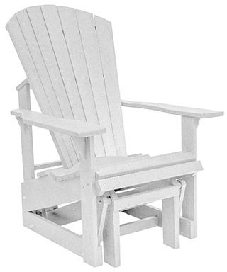 C R Plastics White Single Glider
