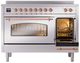 Ilve® Nostalgie II Series 48" Stainless Steel Pro Style Induction Range-2