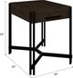 Emerald Home Huron Dark Cocoa Chairside End Table with Black Base-2