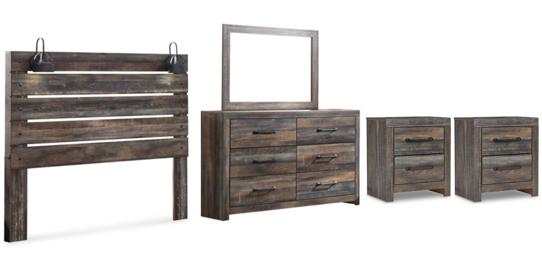 Drystan 5 Piece King Panel Bedroom - Multi Drystan 5 Piece King Panel Bedroom - Multi
