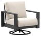 Homecrest™ Outdoor Living Customizable Blair Cushion Aluminum/Fabric Outdoor Swivel Rocker Chat Chair-0