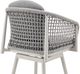 Armen Living Rhodes Gray/White Aluminum Outdoor Swivel Bar Stool-4