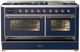 Ilve® Majestic III 60" Midnight Blue Pro Style Dual Fuel Natural Gas Range with Triple Glass Door and Copper Trim-2